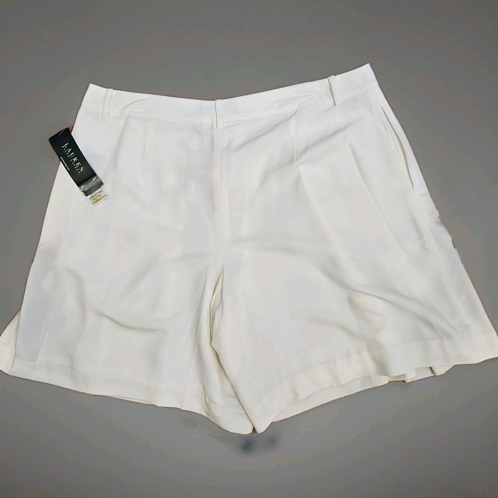 Lauren Ralph Lauren Pearl Short Sz 14 NWT Mid Lined Pleated Classic Coastal Chic - Picture 2 of 8